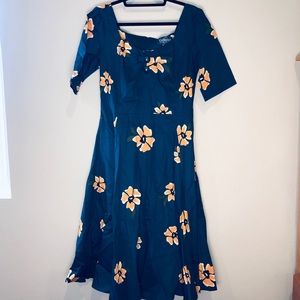 NEW Collectif Vintage Blue Floral Dress w/Tags